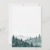 Invitation Couple baby shower aquarelle rustique montat fores (Dos)