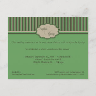 Invitation Couple Beige Et Vert Couples