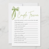 Invitation Couple Bow Trivia Trivia jeu de Fête des mariées (Devant)