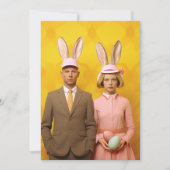 Invitation Couple Bunny de Pâques (Devant)