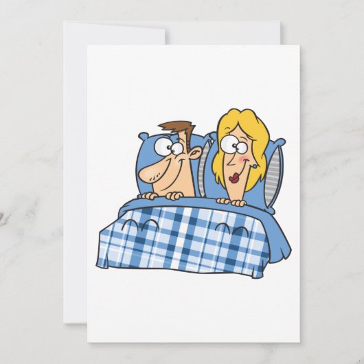 Invitation Couple Dans Le Lit (Devant)