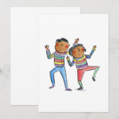 Invitation Couple dansant (Devant / Derrière)