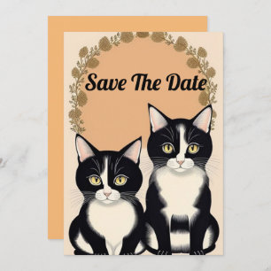 Invitation Couple de chat adorable