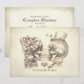 Invitation Couple de crâne Jour de la douche Couples Mortes (Devant / Derrière)