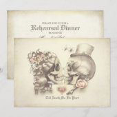 Invitation Couple de crâne Jour du dîner de la répétition des (Devant / Derrière)