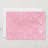Invitation couple de danse rose rsvp (Dos)