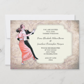 Invitation Couple de danse Vintage des années 1920