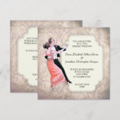 Invitation Couple de danse Vintage des années 1920 (Devant / Derrière)