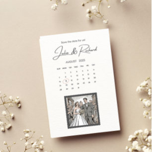 Invitation Couple de dessin de style BD pour annoncer la date