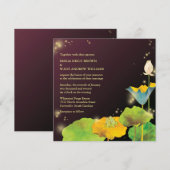 Invitation Couple de grenouille et lucioles Mariage Whimsical (Devant / Derrière)