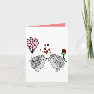 Invitation Couple de hérissons amour