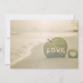 Invitation Couple de mariage à la plage, Amour RSVP (Dos)