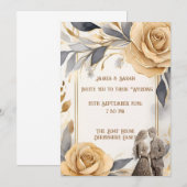 Invitation Couple de mariage personnalisé (Devant / Derrière)