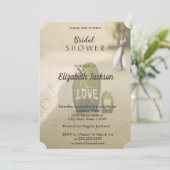 Invitation Couple de mariage sur la plage, Amour Réception d (Debout devant)