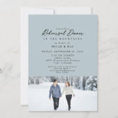 Invitation Couple de neige - Répétition photo Dusty Blue (Devant)