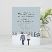 Invitation Couple de neige - Répétition photo Dusty Blue (Debout devant)