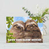 Invitation Couple de paresseux (Debout devant)