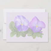 Invitation Couple de Pensées Violet Clair et Blanc (Dos)