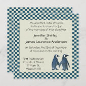 Invitation Couple de pingouin (Devant / Derrière)