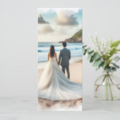 Invitation Couple de plage de mariage (Debout devant)