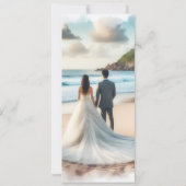 Invitation Couple de plage de mariage (Dos)