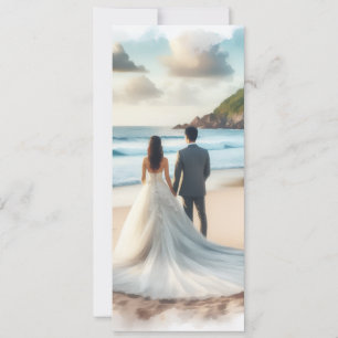 Invitation Couple de plage de mariage