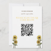 Invitation Couple de tournesol avec code QR (Dos)