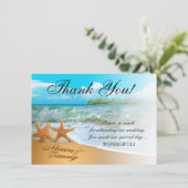 Invitation Couple d'étoiles de mer Merci | DEMANDEZ DES NOMS  (Debout devant)