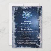 Invitation Couple douche Flocon de neige hivernal glacial (Devant)