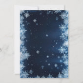 Invitation Couple douche Flocon de neige hivernal glacial (Dos)