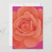 Invitation Couple Douche rose Orange Floral Mariage (Dos)