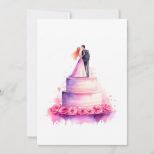 Invitation Couple Gâteau