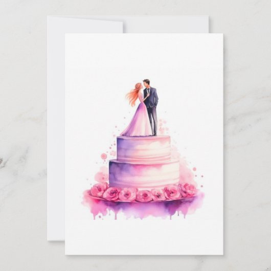 Invitation Couple Gâteau (Devant)