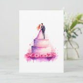 Invitation Couple Gâteau (Debout devant)
