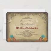 Invitation Couple gay crâne Mariage gothique victorien Invite (Dos)
