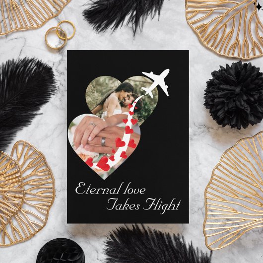 Invitation Couple Heart Photo, Romantique, Moderne, Mariage