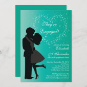 Invitation Couple joli en baiser amoureux (Devant / Derrière)