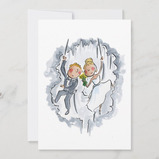 Invitation Couple mariage dans une grotte (Devant)