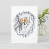 Invitation Couple mariage dans une grotte (Debout devant)