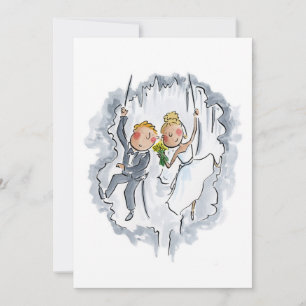 Invitation Couple mariage dans une grotte