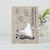 Invitation Couple Mariage dansant (Debout devant)