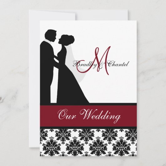 Invitation Couple Mariage de Cranberry (Devant)