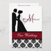 Invitation Couple Mariage de Cranberry (Devant / Derrière)