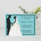 Invitation Couple Mariage Silhouette (Debout devant)