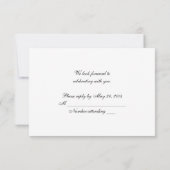 Invitation Couple marié RSVP (Dos)