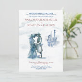 Invitation *~* Couple Médiéval Château Amoureux Mariage (Debout devant)