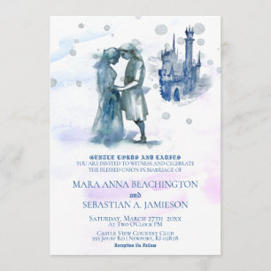 Invitation *~* Couple Médiéval en amour Mariage au Château
