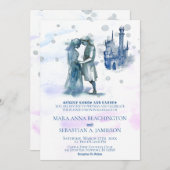 Invitation *~* Couple médiéval en Love Castle Mariage (Devant / Derrière)