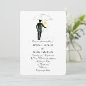 Invitation Couple Moderne Aquarelle Minimaliste Mariage (Debout devant)