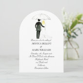 Invitation Couple Moderne Aquarelle Minimaliste Mariage (Debout devant)